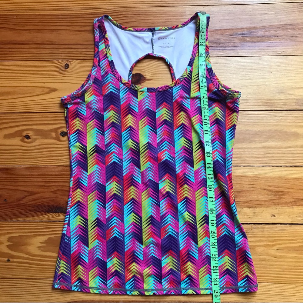 Fabletics Multi-Color Chevron Open Back Tank Top,… - image 8